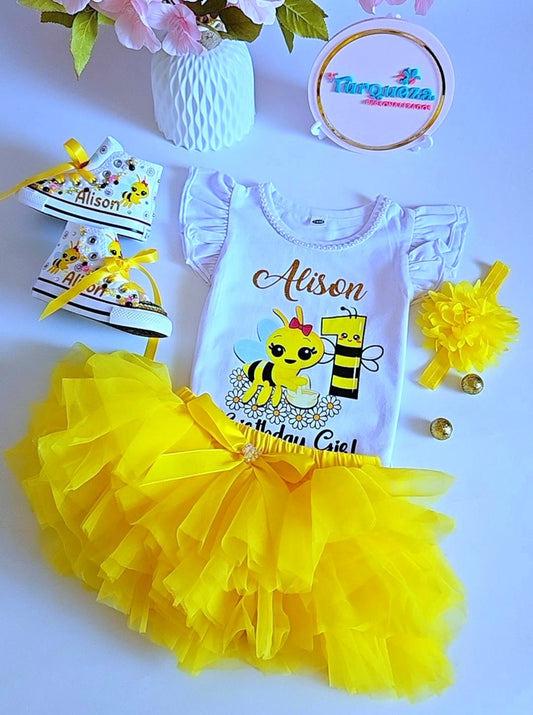 "OUTFIT PARA NIÑA" 1 A 2  AÑOS "ABEJITA"